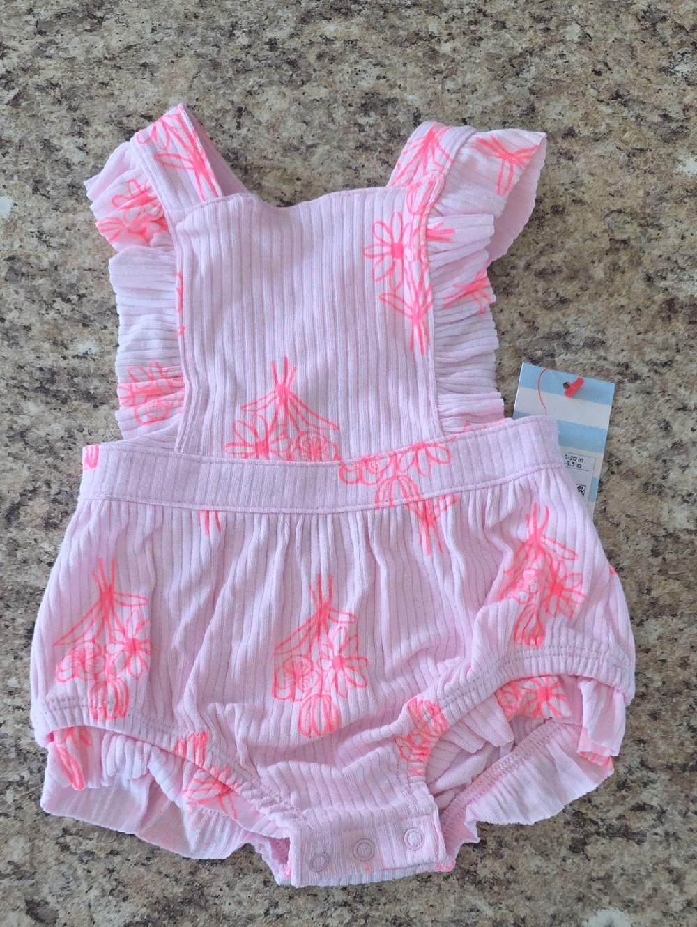 Cat and Jack Baby Girls' Ruffle Romper Size Newborn - Pink